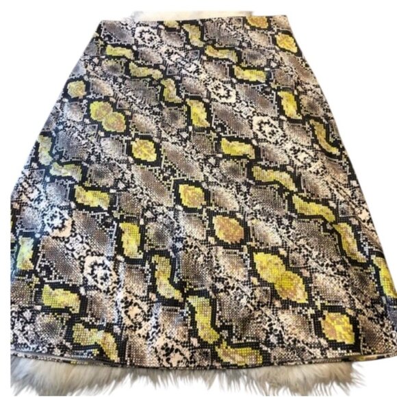 Universal Standard CeeCee Python Midi Bias Skirt Sz 38 (4XL) Womens Satin Slip S - Picture 8 of 10